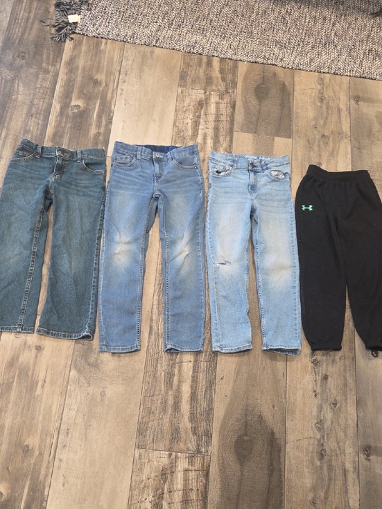 Under Armour Other - Under Armour Black Sweatpants with Green Logo & Three Blue Denim Jeans